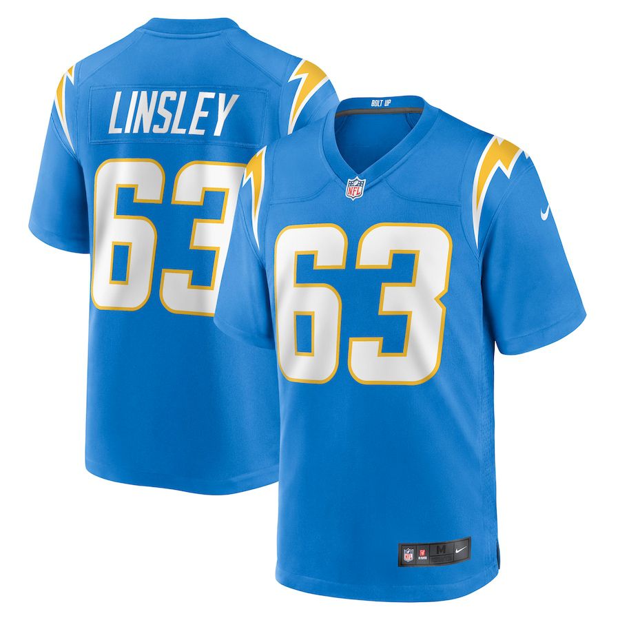 Men Los Angeles Chargers #63 Corey Linsley Nike Powder Blue Game Player NFL Jersey